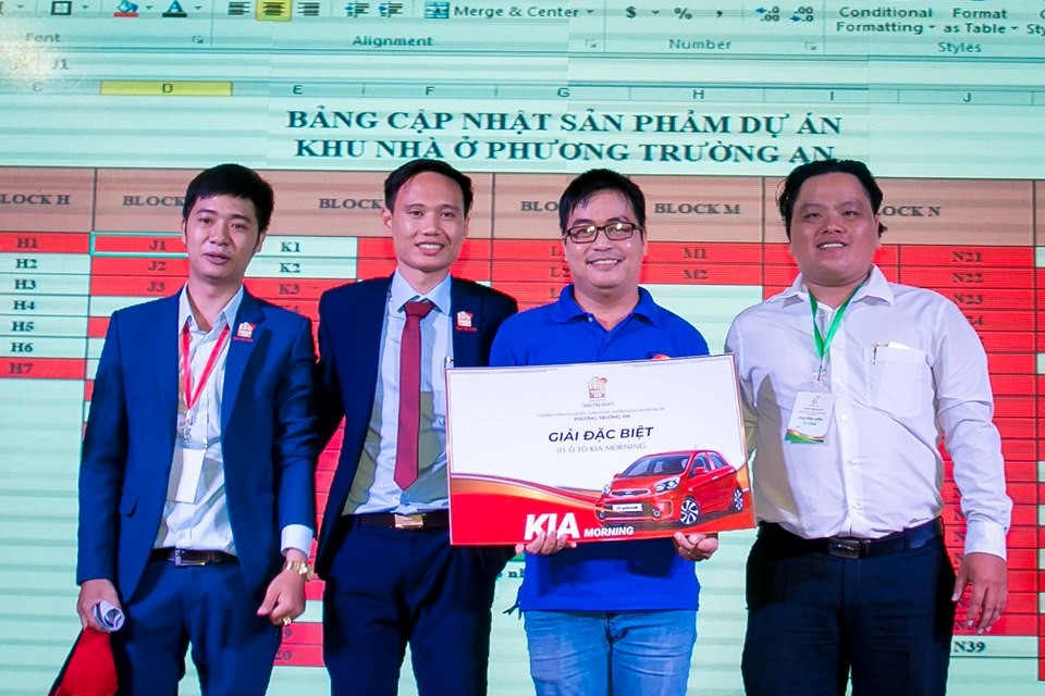 giải đặc biệt : 1 xe ô tô KIA Morning đã thuộc về anh Đông